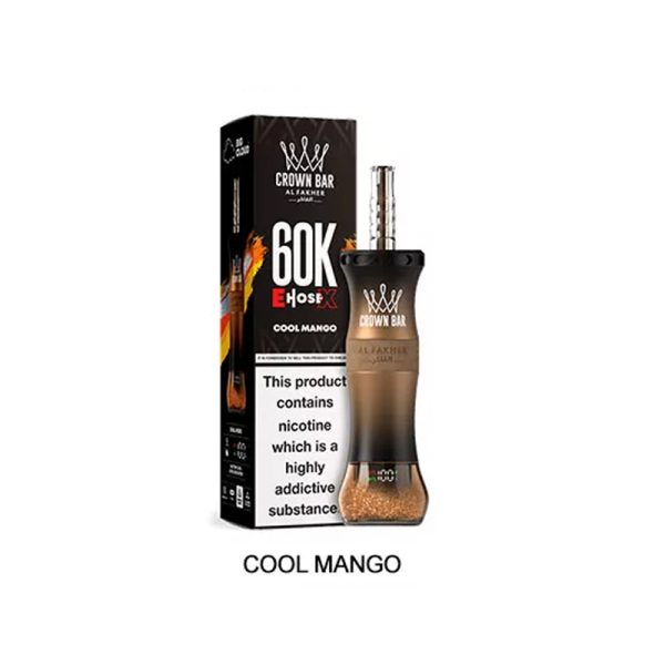 Al Fakher Crown Bar 60K E Hose X cool mango Al Fakher Crown Bar 60K E Hose X cool mango
