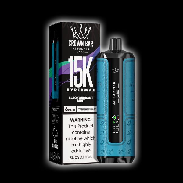 Al Fakher Crown Bar Hypermax 15K Puffs BLACKCURRANT MINT Al Fakher Crown Bar Hypermax 15K Puffs BLACKCURRANT MINT