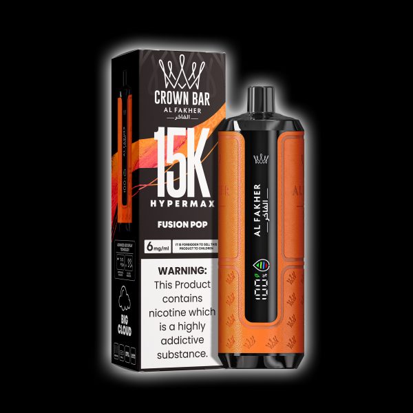 Al Fakher Crown Bar Hypermax 15K Puffs FUSION POP Al Fakher Crown Bar Hypermax 15K Puffs FUSION POP
