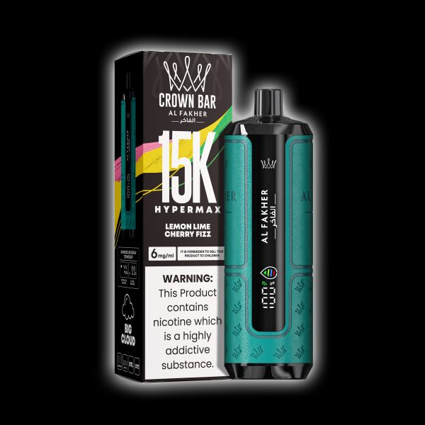 Al Fakher Crown Bar Hypermax 15K Puffs LEMON LIME CHERRY FIZZ Al Fakher Crown Bar Hypermax 15K Puffs LEMON LIME CHERRY FIZZ