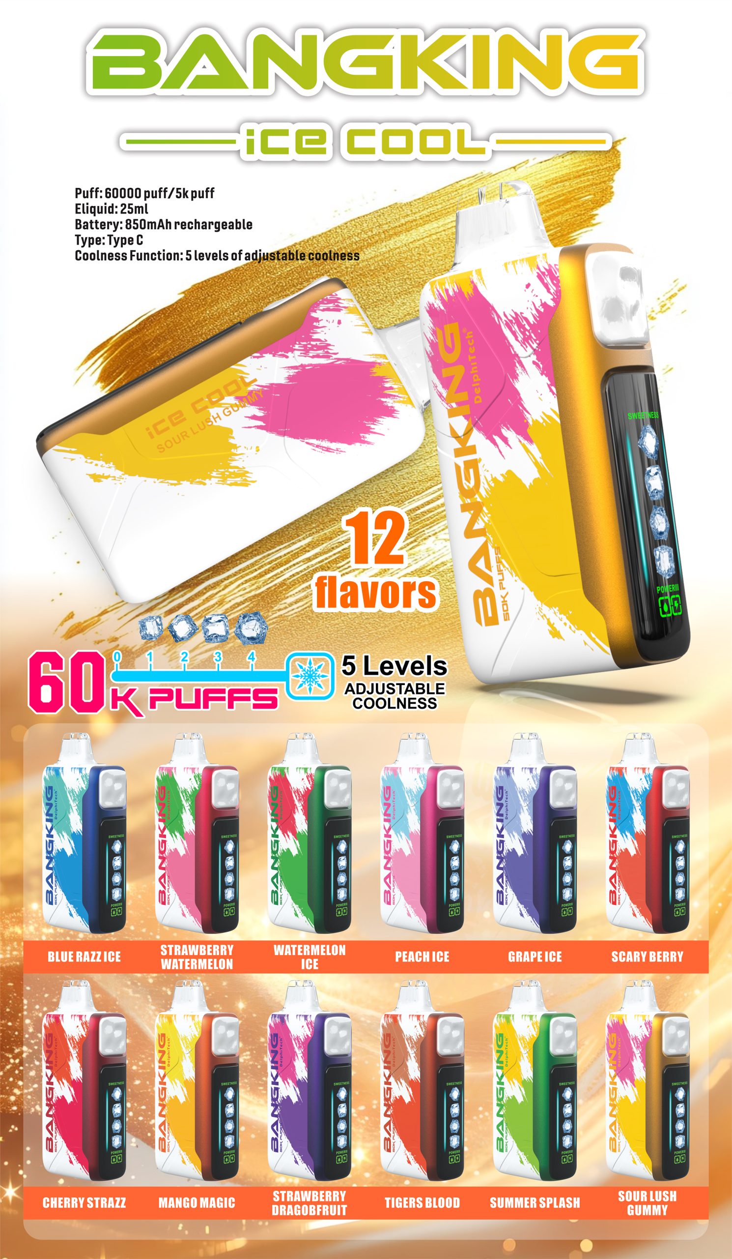 Bang King Ice Cool 60K Puffs Poster