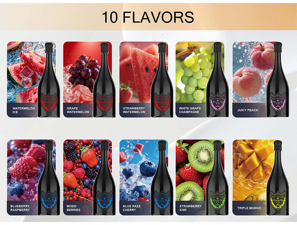 Champagne Bottle 30000 Puffs Disposable Vape Flavors List