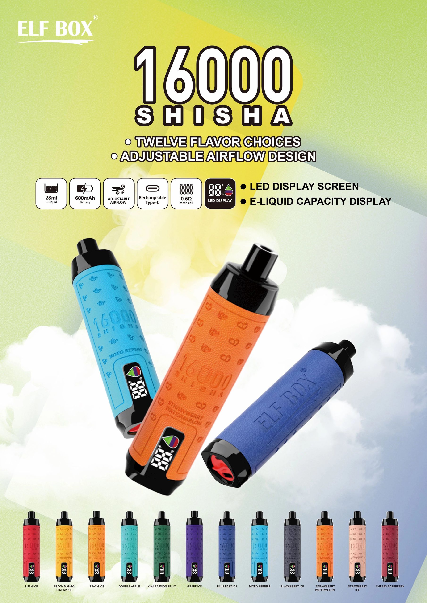 ELF Box Shisha 16000 Puffs Poster