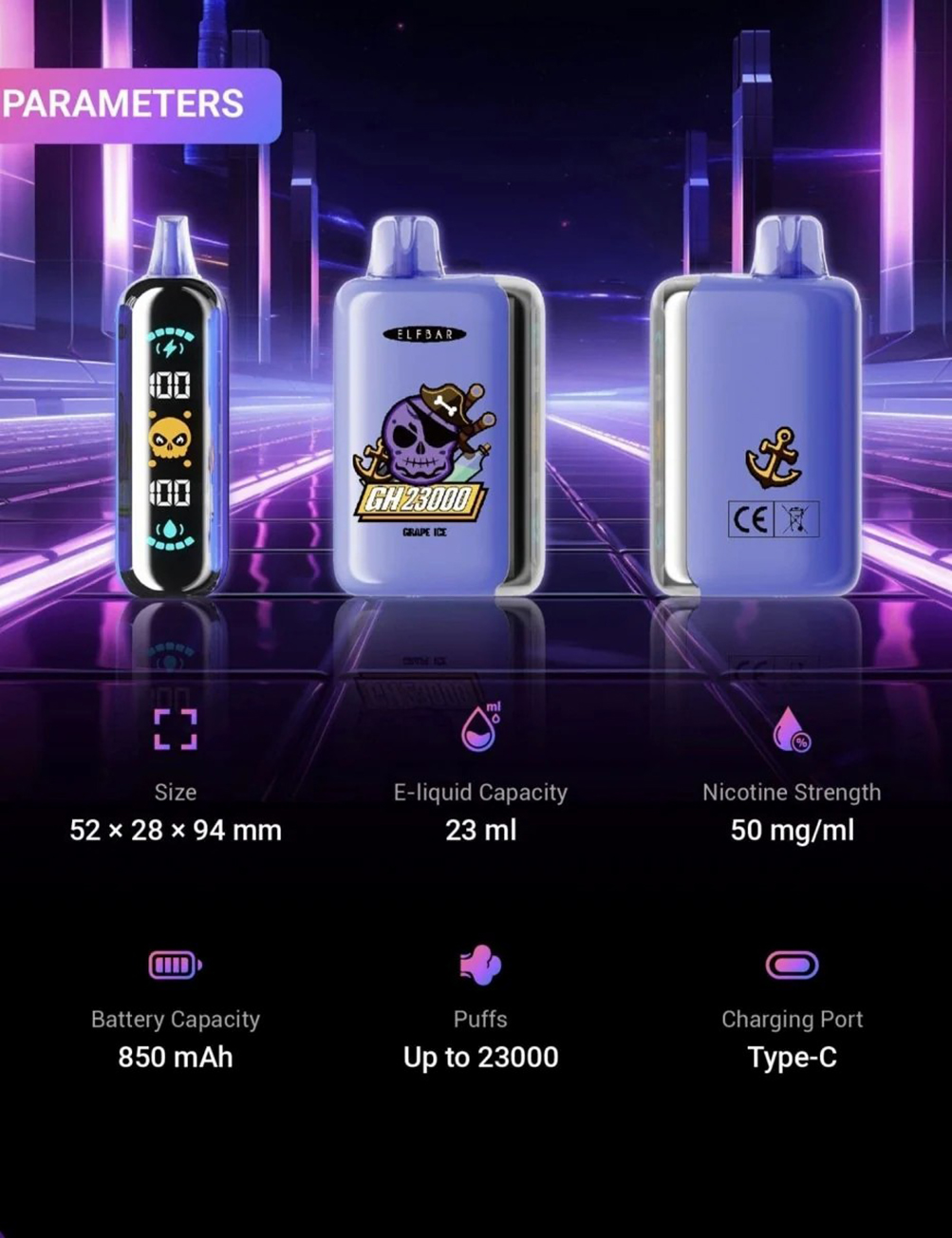 Elf bar gh 23000 puffs poster