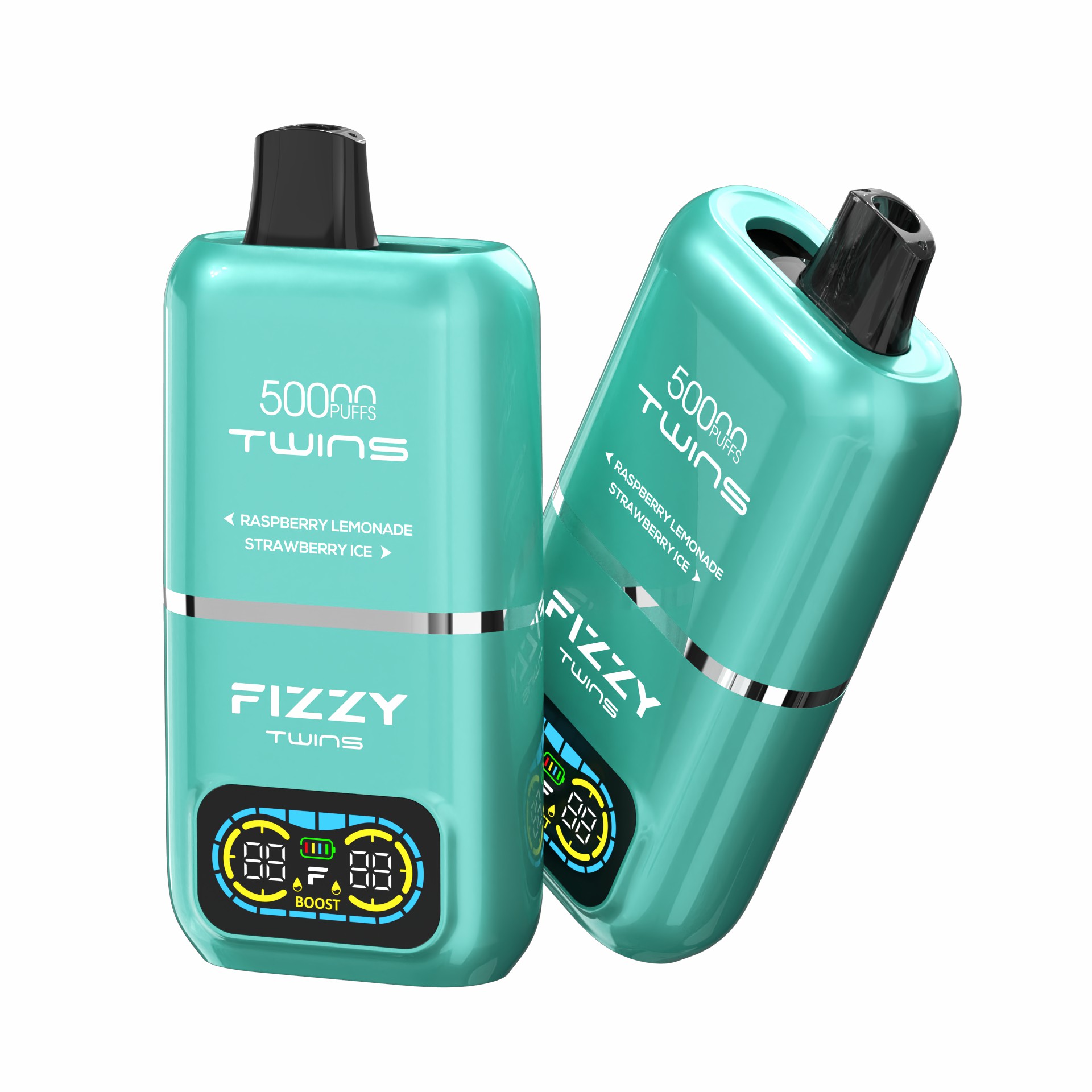50k puff disposable vape Fizzy Twins 50000 Puffs LCD Display Double Taste Color|Black Strains:Cherry Pie (Indica) Vuse Pro Smart Device