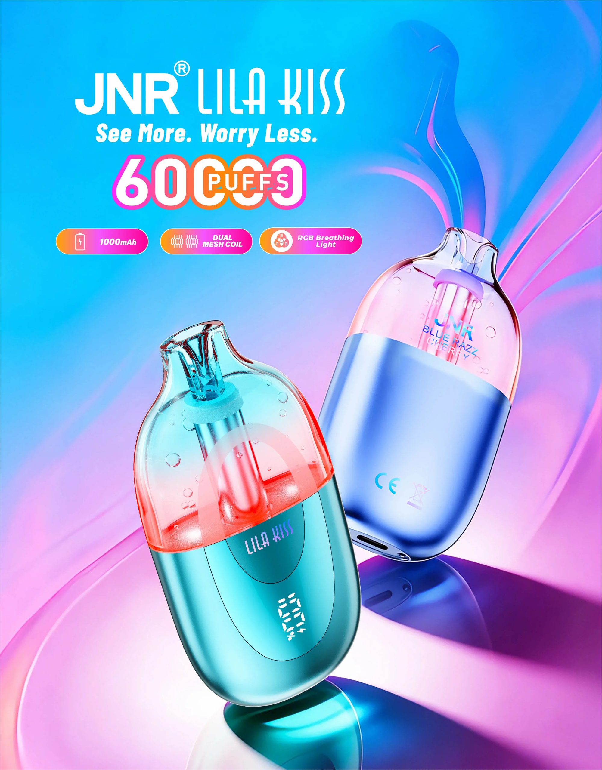 JNR Lila Kiss 60000 Puffs Disposable Vape Listing