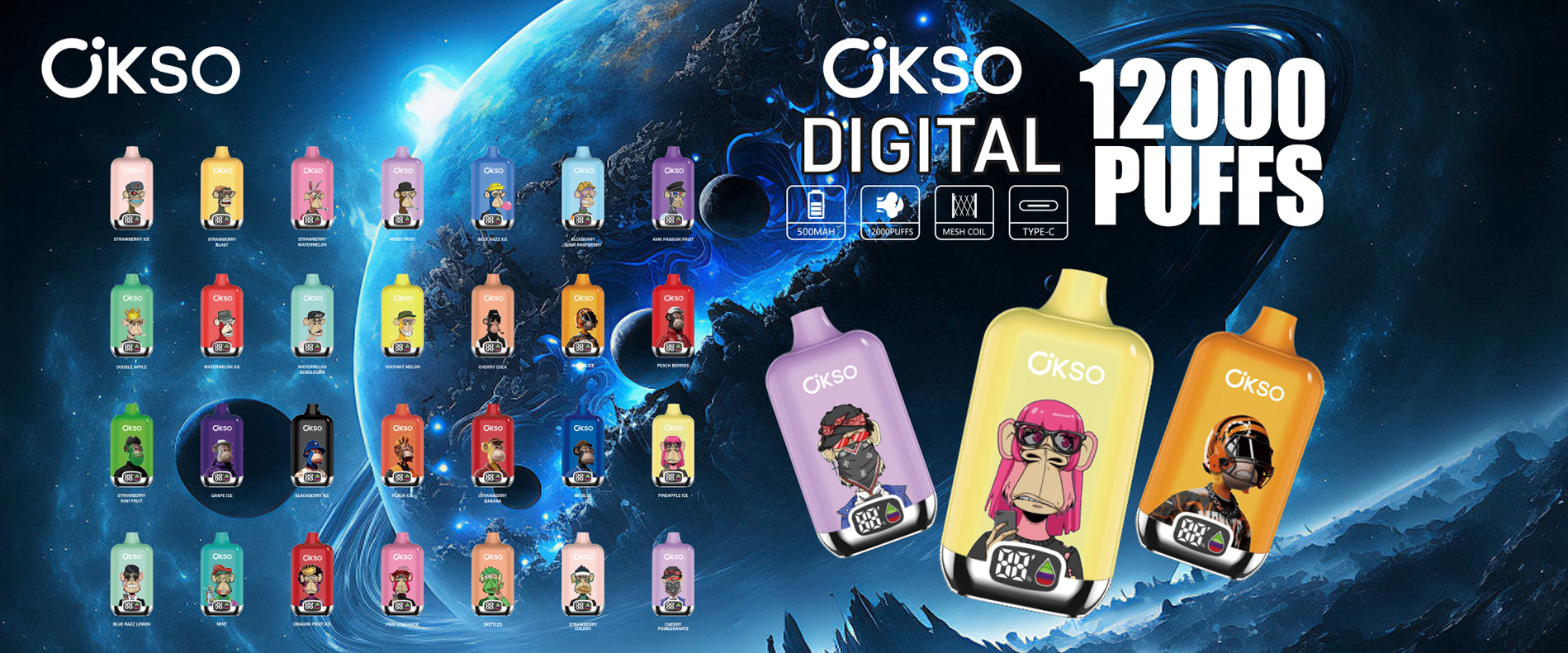OKSO Digital 12000 Puffs Disposable Vape Poster OKSO Digital 12000 Puffs Disposable Vape Poster