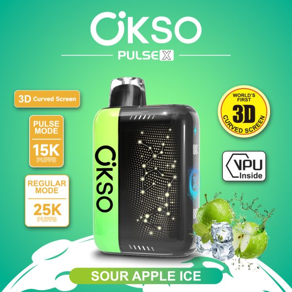 OKSO Pulse X 25000 Puffs sour apple ice