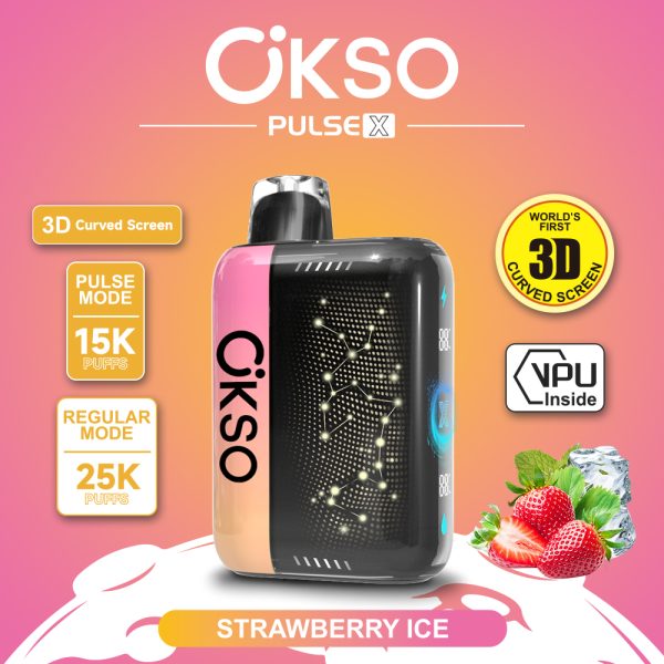 OKSO Pulse X 25000 Puffs strawberry ice