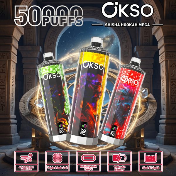 OKSO Shisha Hookah Mega 50K Puffs