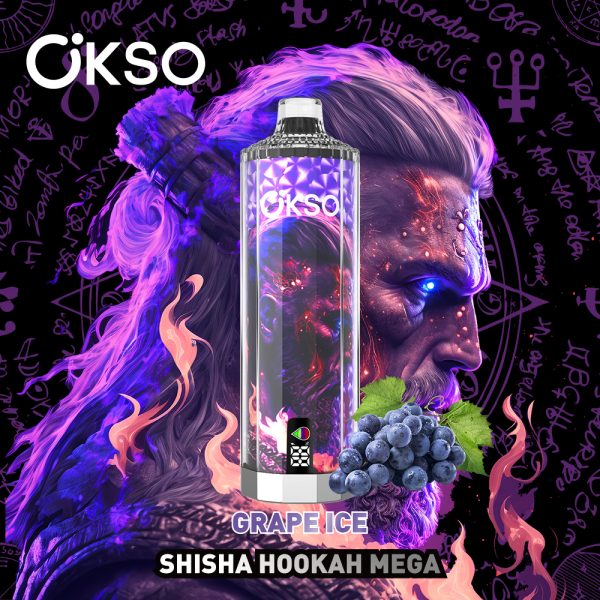 OKSO Shisha Hookah Mega 50K Puffs grape ice