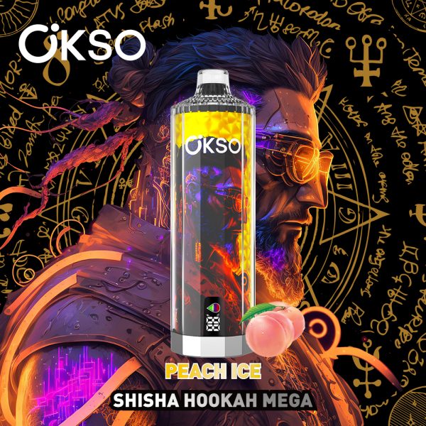 OKSO Shisha Hookah Mega 50K Puffs peach ice