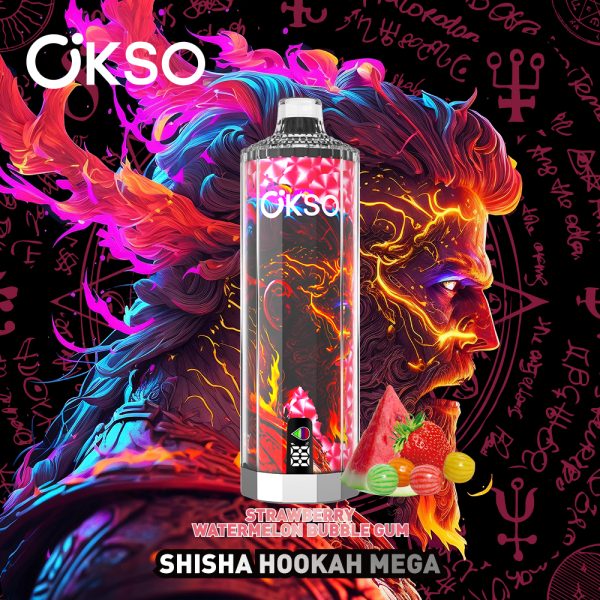 OKSO Shisha Hookah Mega 50K Puffs strawberry watermelon bubblegum