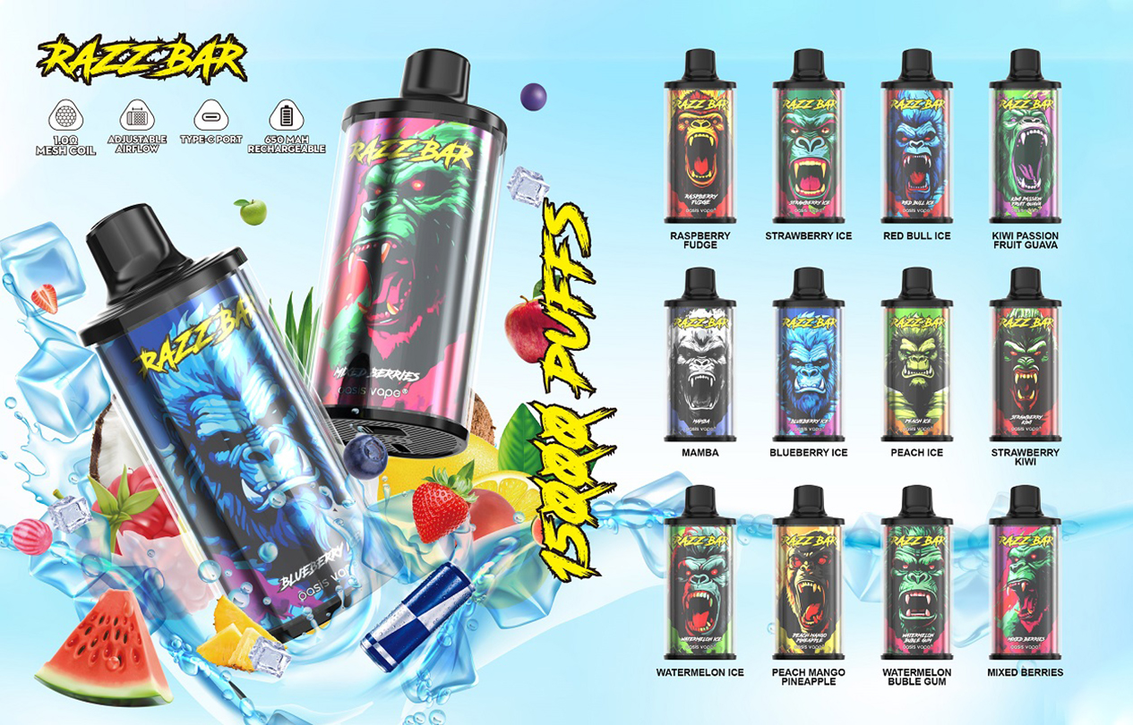 Razz Bar 15K Puffs Disposable Vape Poster