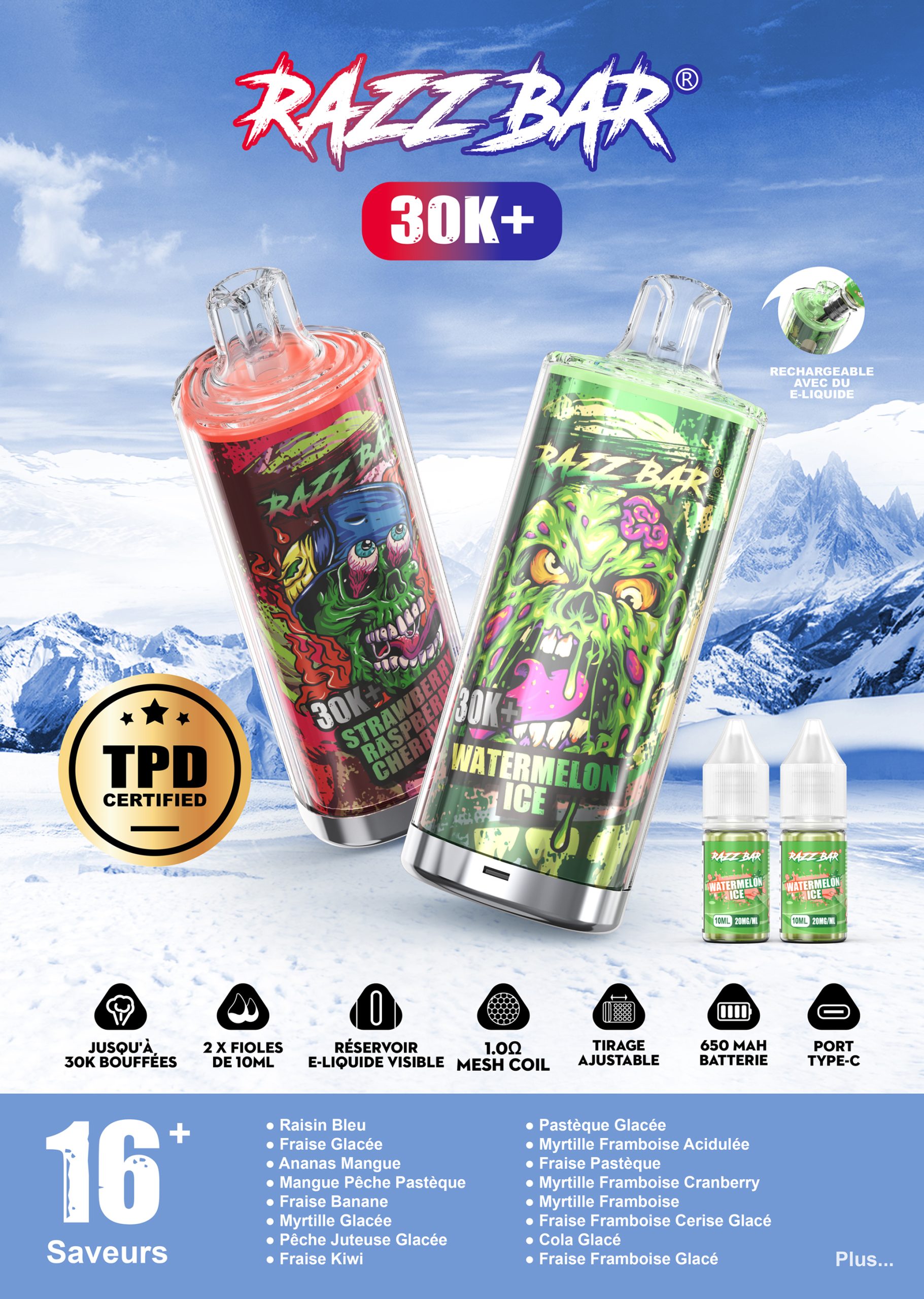 Razz Bar 30K+ Puffs Poster