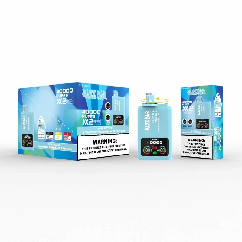 razz disposable vape flavors Bar 40000 Puffs Twins Dual Flavor Pen 60k puf Sour Cranapple Geek Bar Color:Purple