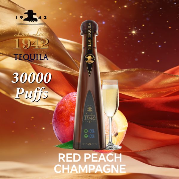 Solaris Don Leon 1942 30000 Puffs Red Peach Champagne