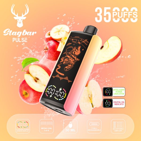 Stag Bar Pulse 35000 Puffs Red Apple Ice