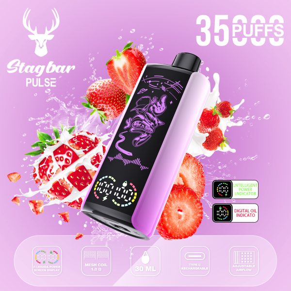 Stag Bar Pulse 35000 Puffs Strawberry Ice