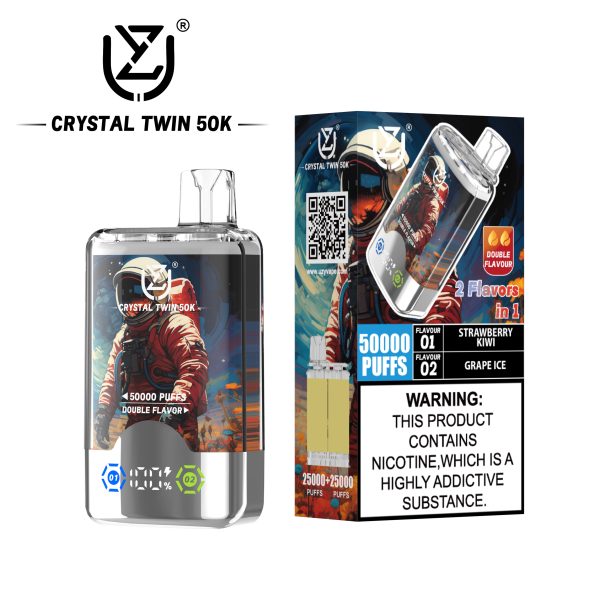 UZY Crystal Twin 50K Puffs Strawberry Kiwi&Grape Ice UZY Crystal Twin 50K Puffs Strawberry Kiwi&Grape Ice