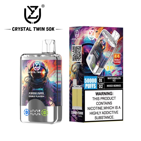 UZY Crystal Twin 50K Puffs Watermelon Ice&Mixed Berries UZY Crystal Twin 50K Puffs Watermelon Ice&Mixed Berries
