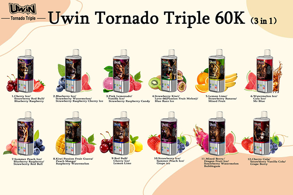 Uwin X RandM Tornado 60K Triple Flavor