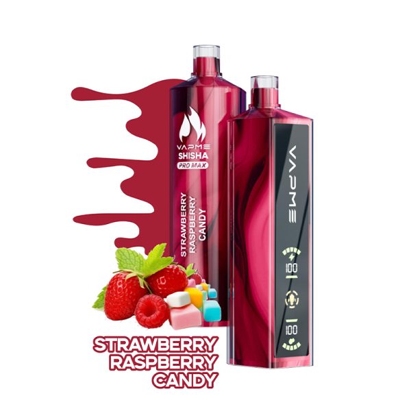 Vapme Shisha Pro Max 20000 Puffs STRAWBERRY RASPBERRY CANDY Vapme Shisha Pro Max 20000 Puffs STRAWBERRY RASPBERRY CANDY