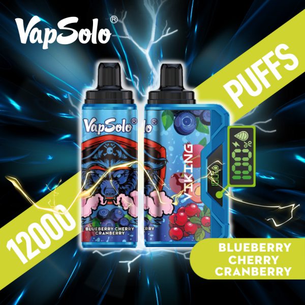Vapsolo Viking 12000 Puffs Blueberry Cherry Cranberry Vapsolo Viking 12000 Puffs Blueberry Cherry Cranberry