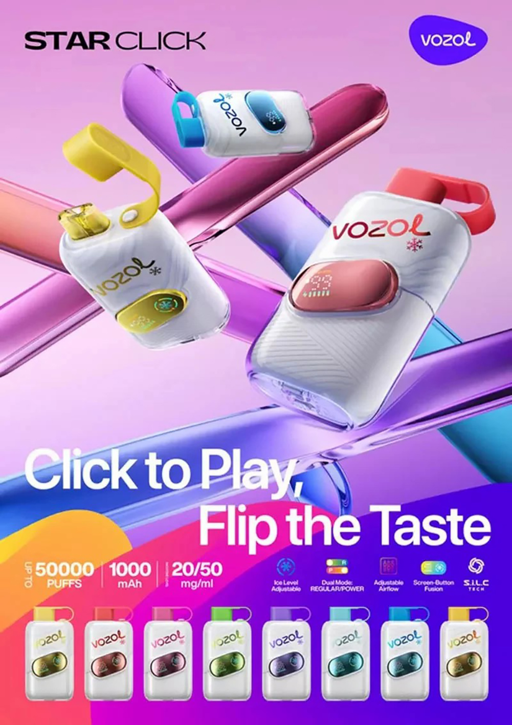 Vozol Star Click 50K Puffs Poster