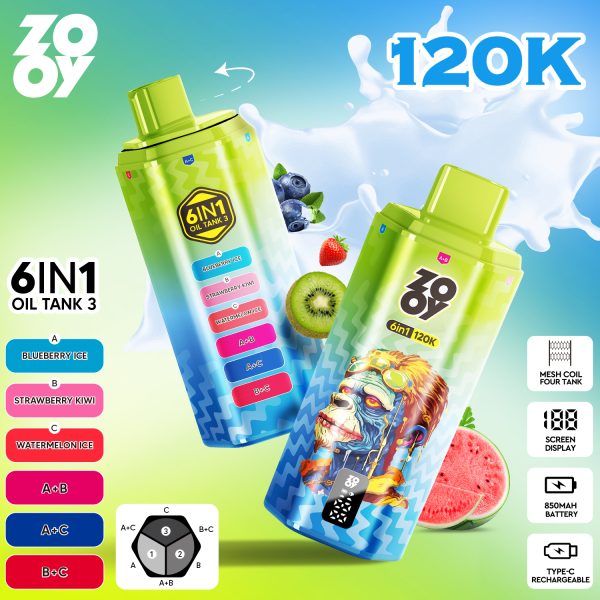 ZOOY VAPE 120K 6 IN 1 Flavors 02 ZOOY VAPE 120K 6 IN 1 Flavors 02