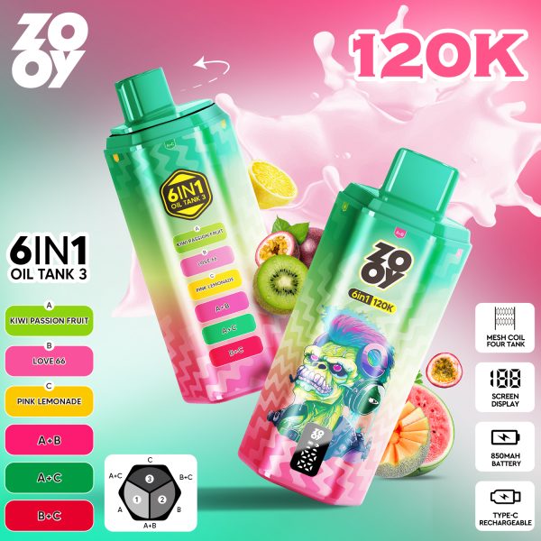 ZOOY VAPE 120K 6 IN 1 Flavors 04 ZOOY VAPE 120K 6 IN 1 Flavors 04