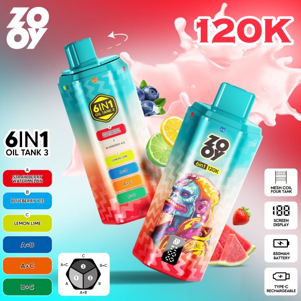ZOOY VAPE 120K 6 IN 1 Flavors 08 ZOOY VAPE 120K 6 IN 1 Flavors 08