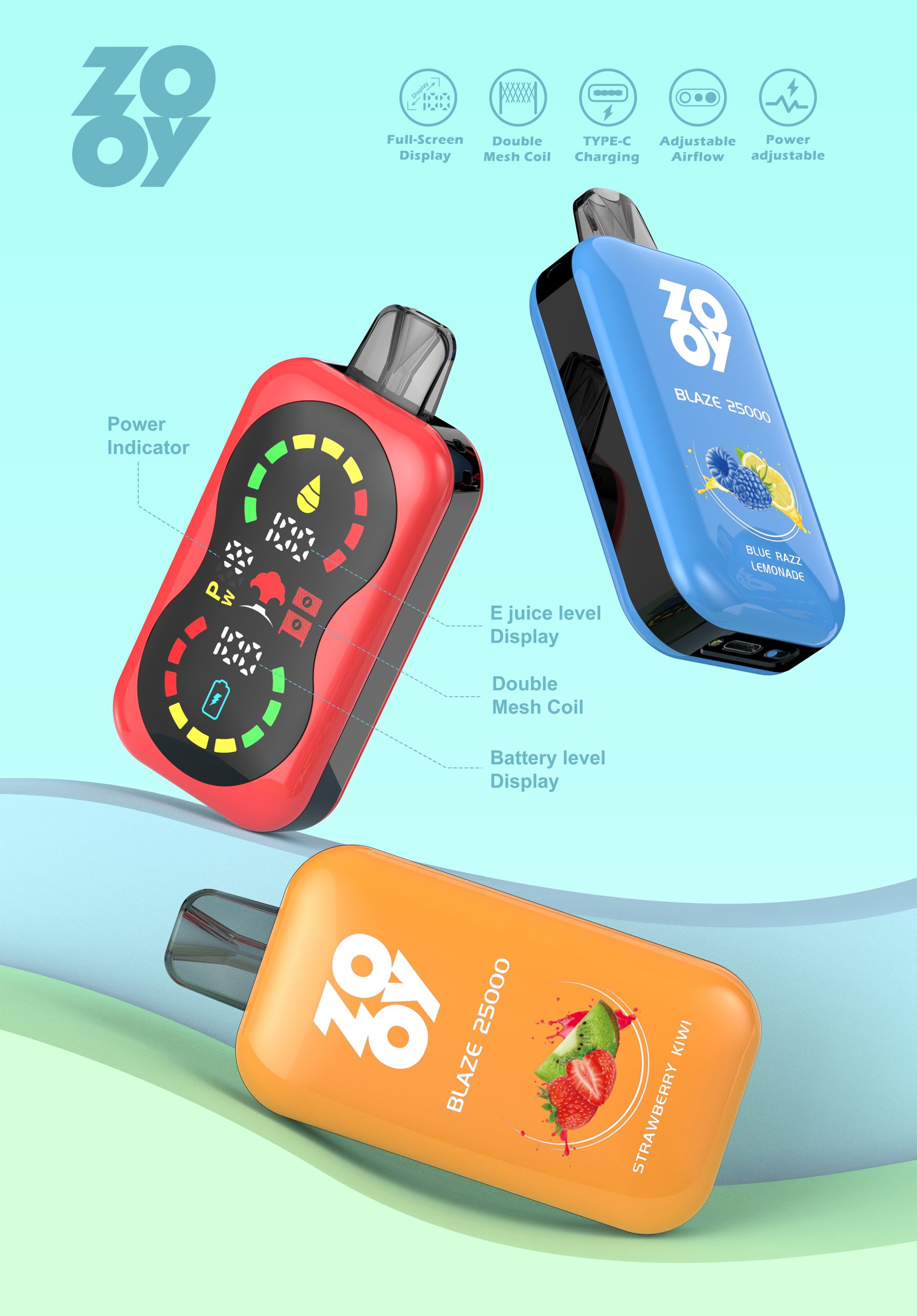 Zooy Blaze 25000 Puffs Disposable Vape Poster