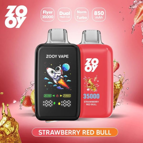 Zooy Flyer 35000 Puffs Strawberry Red Bull