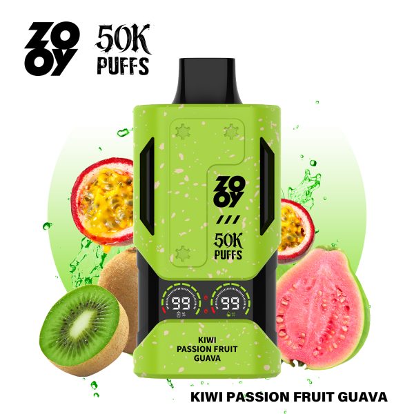 Zooy Mecha 50000 Puffs kiwi passion fruit guava Zooy Mecha 50000 Puffs kiwi passion fruit guava
