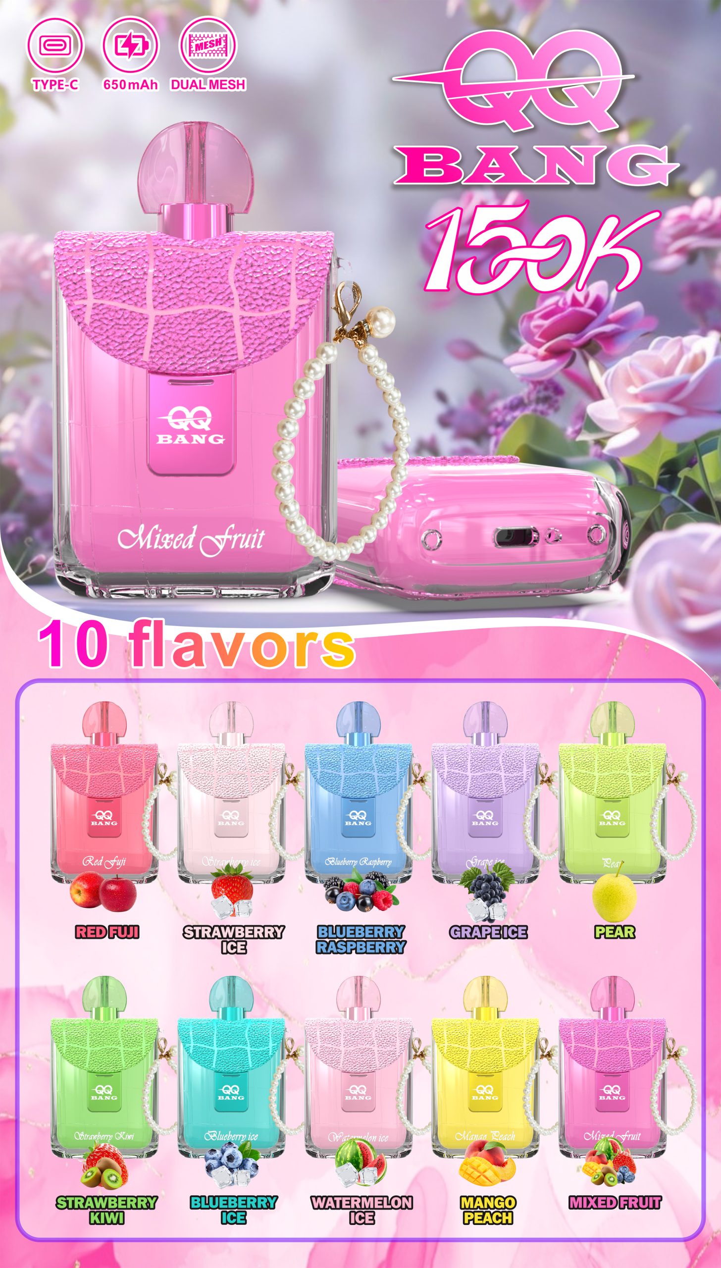 QQ Bang 150000 Puffs Disposable Vape List
