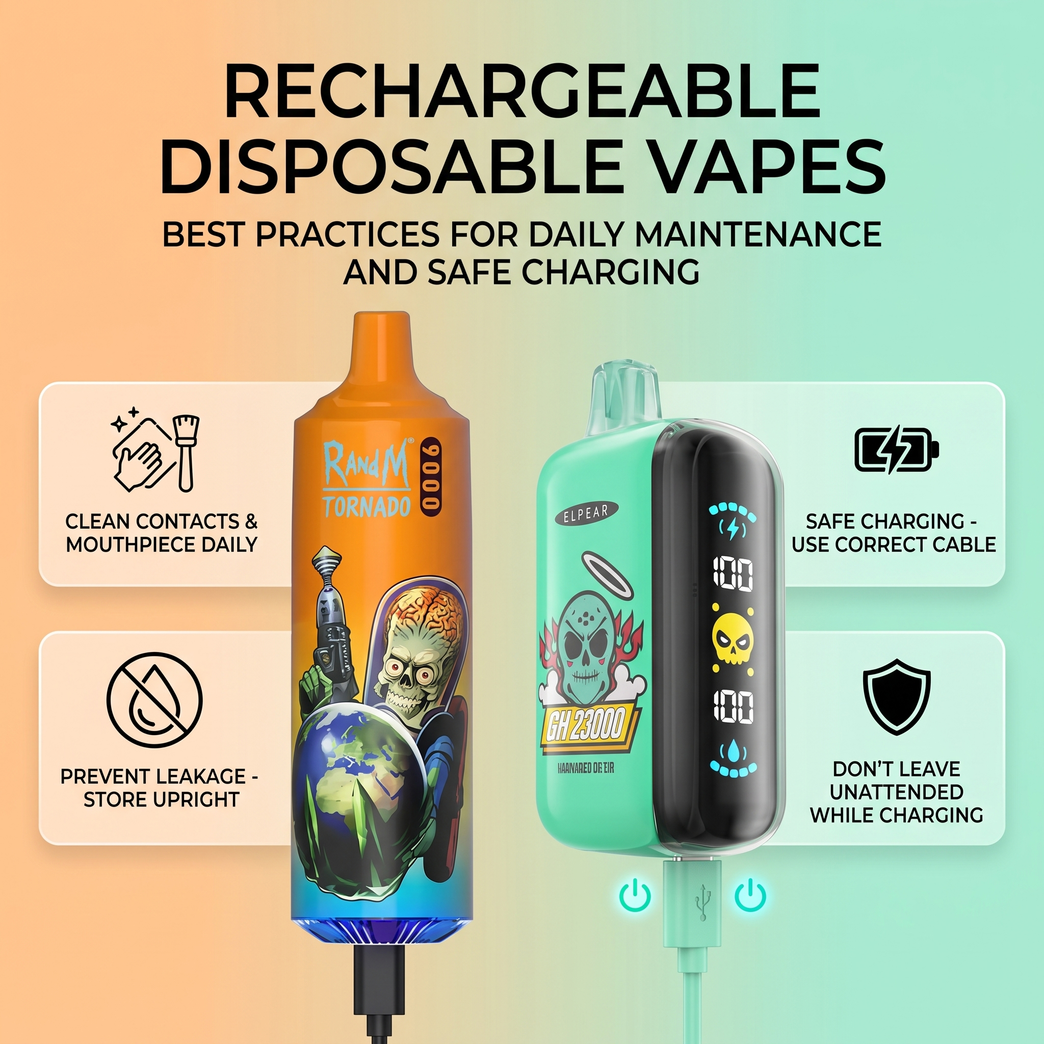 Rechargeable Disposable Vapes Best Practices for Daily Maintenance and Safe Charging