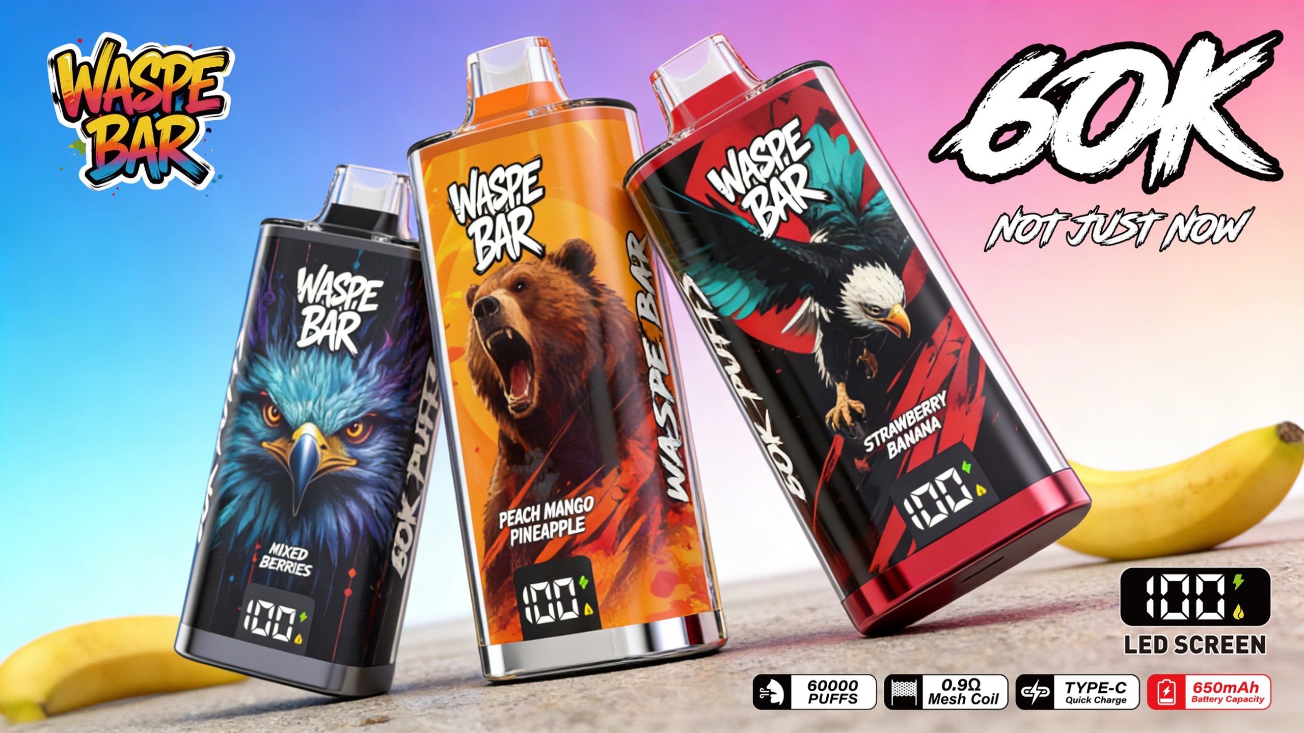 WASPE Bar 60K Puffs Disposable Vape Wholesale