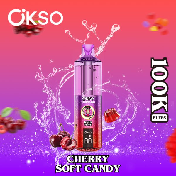 OKSO Tornado 100K Cherry Soft Candy OKSO Tornado 100K Cherry Soft Candy