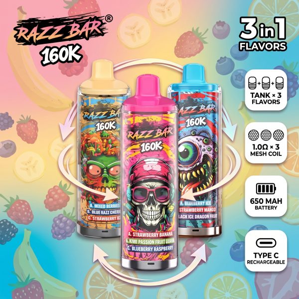 Razz Bar 160000 Puffs Razz Bar 160000 Puffs