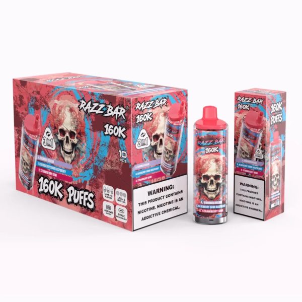 Razz Bar 160K Summer Dream & Blueberry Sour Raspberry & Strawberry Kiwi Razz Bar 160K Summer Dream & Blueberry Sour Raspberry & Strawberry Kiwi