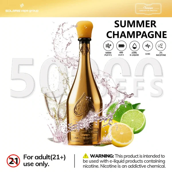 SOLARIS Champagne Vape 50000 Puff Summer Champagne SOLARIS Champagne Vape 50000 Puff Summer Champagne