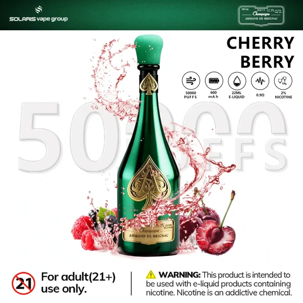 SOLARIS Champagne Vape 50000 Puff cherry berry SOLARIS Champagne Vape 50000 Puff cherry berry