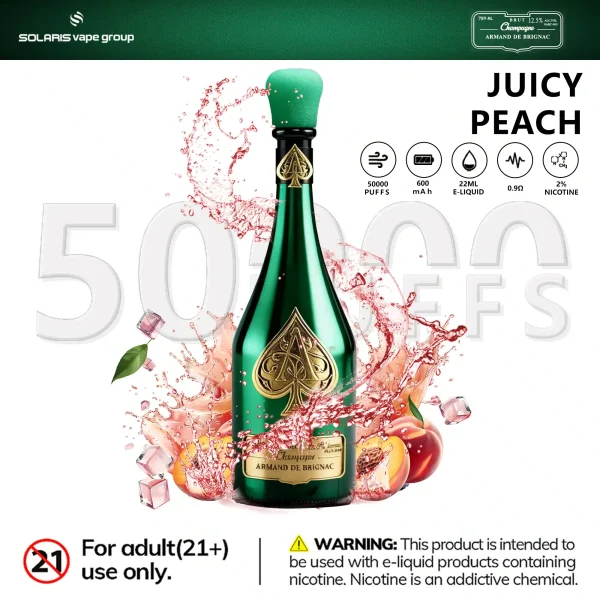 SOLARIS Champagne Vape 50000 Puff juicy peach SOLARIS Champagne Vape 50000 Puff juicy peach