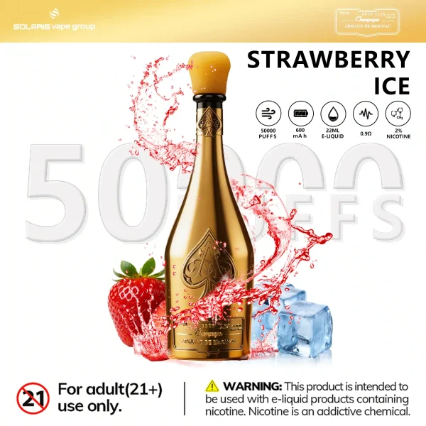 SOLARIS Champagne Vape 50000 Puff strawberry ice SOLARIS Champagne Vape 50000 Puff strawberry ice
