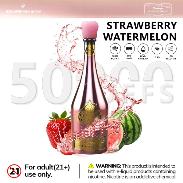 SOLARIS Champagne Vape 50000 Puff strawberry watermelon SOLARIS Champagne Vape 50000 Puff strawberry watermelon