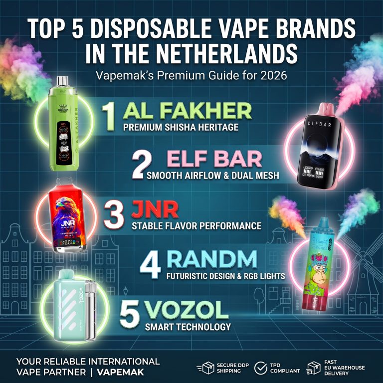 Top 5 Most Popular Disposable Vape Brands in the Netherlands