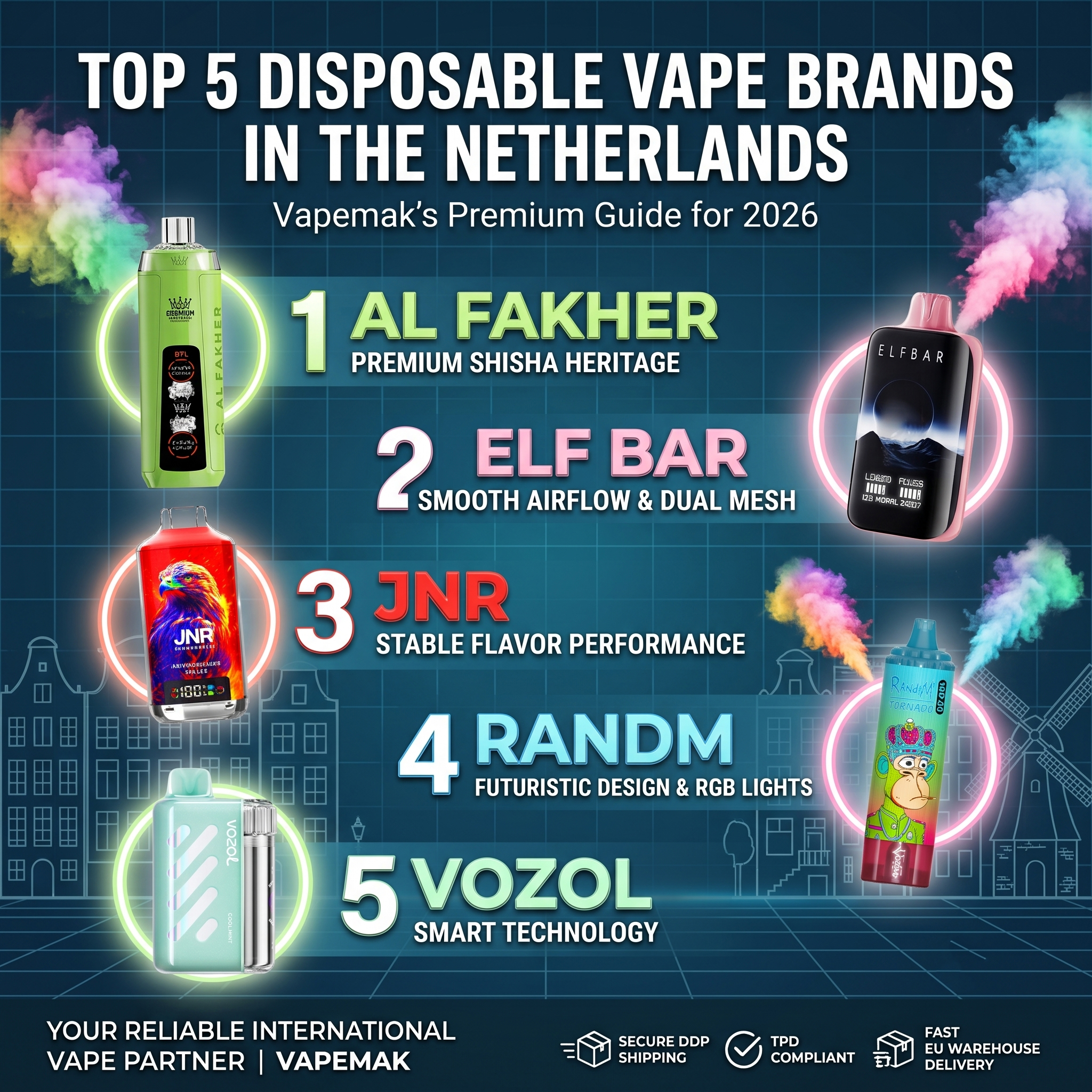 Top 5 Most Popular Disposable Vape Brands in the Netherlands