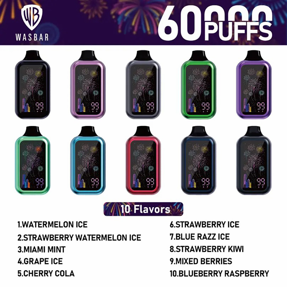 Wasbar 60000 Puffs Flavor List