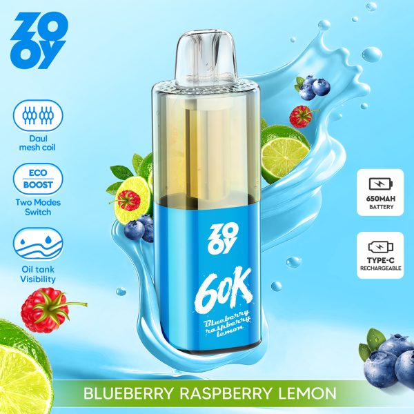 ZOOY Fizz 60K Puffs Blueberry Raspberry Lemon ZOOY Fizz 60K Puffs Blueberry Raspberry Lemon